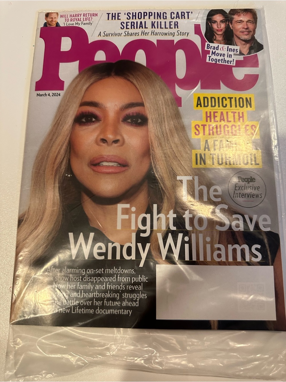 People Magazine Cover Featuring Wendy Williams - Blonde Hair, March 4, 2024